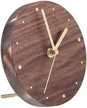 Mantel Clock 5.9 Inch Nordic Minimalist Round Table Clock Mute Bedroom Study Desk Cupboard Clock Alarm Clocks (Size : B) Aqiong