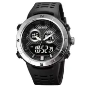 Mens Analogue-Digital Watch Rubber Wristwatch Waterproof Military Sports Watches