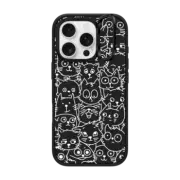 iPhone 16 Pro Impact Ring Stand Case MagSafe Compatible Cats Selfies Transparent
