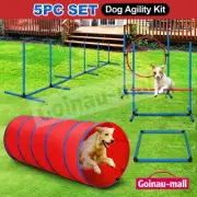 Petscene Dog Agility Equipment Set Obstacle Course Pet Training Kit Supplies 5PC