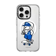 iPhone 16 Pro Clear Case MagSafe Compatible Skater JOHN (Overalls)