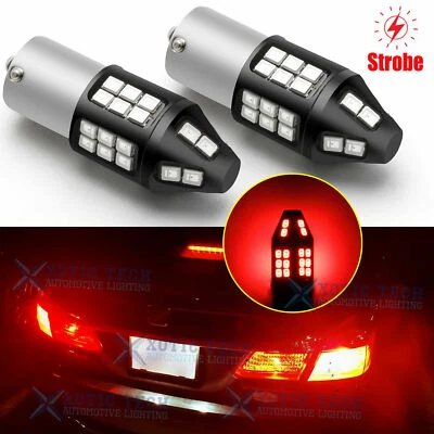 1156 LEGAL STROBE Flashing Blink Brake Light Center High Mount Stop Light Bulbs (for: Kia)