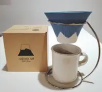 在飛比找Yahoo!奇摩拍賣優惠-日本·COFILFuji 富士山 有田燒 陶瓷 藍色富士山 