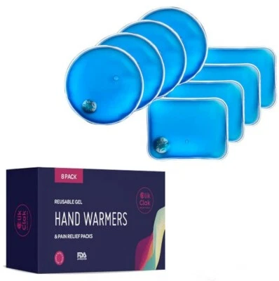 Reusable Heat Packs - Hand Warmer Set of 8,Portable to Go Pocket Disc Technology