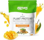 O.Ziva Bioactive Plant Protein (Mango), 1kg | 25g Protein,5.5 BCAA| Pea Isolate| Plant based Protein Powder for Women & Men | Essential Amino Acids| Vegan Protein supplement, Clean, Sugar free (Value Pack 1KG, Mango)