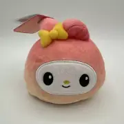 Hello Kitty & Friends Tee Turtle Reversible Plush My Melody Peach Fruit Cute Toy