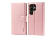 ZUSLAB Case for Samsung Galaxy S25 Ultra Hanman Leather Wallet Cover Rose Gold