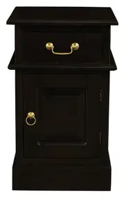 Tasmania 1 Door 1 Drawer Bedside Table - Right - Chocolate