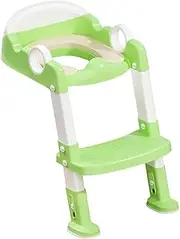 Potty Training Seat with Step Stool - Anti-Splash Training Toilet Seat - Comfortable Handle Design Stool Potty Chair for Toddler and Kids