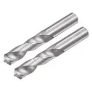 9mm C2/K20 Tungsten Carbide Straight Shank Spiral Flutes Twist Drill Bits 2pcs