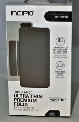 Incipio Highland Premium Folio Cardholder Case For Amazon Fire Phone - Black