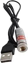 Red line laser module, industrial laser module, adjustable focus, line length 39″USB connector diameter 12mm(point-1pack)