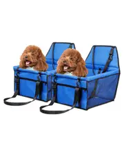 SOGA 2X Waterproof Pet Booster Car Seat Breathable Mesh Safety Travel Portable Dog Carrier Bag