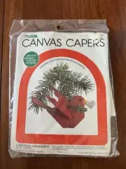 1981 Leisure Arts CANVAS CAPERS Cardinal Ornament New Sealed Pre-Cut Canvas
