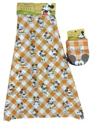 Disney Mickey Mouse Fall Adult Apron & 2 Pack Mini Mitts Leaves NWT