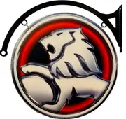 MASSIVE Holden Red Lion Double Sided Metal Bar Wall Sign Man Cave Garage Workshop
