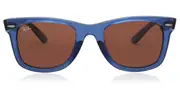 Ray-Ban RB2140F Asian Fit 6587C5 Men's Sunglasses Blue Size 52