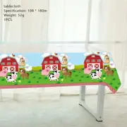 1pc Table Cover (108cm x 180cm) Animals Tableware Party Supplies Kids Birthday Decoration