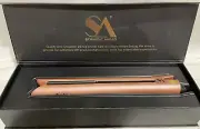 STRAIGHT AHEAD FLAT IRON OMEGA INFRARED- 1.25 " HAIR STRAIGHTNER-TITANIUM PLATES