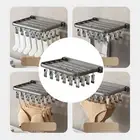 24 Clips Drying Rack Collapsible Portable Load Bearing for Underwear Outdoor