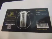 Wilmax Thermo Glass 44 FL Oz Teapot 1300ml WL 888803/A