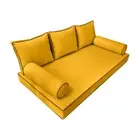 |SLIPCOVER ONLY| S3 Daybed Mattress Bolster Back Covers Contrast Trim Twin AD108