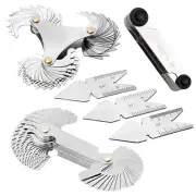 Haploon 6Pcs Pitch Cutting Gauge,Stainless Steel Screw Thread Pitch Gauge Tool