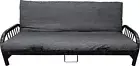 Full Size Black Denim Futon Cover, Mattress Slipcovers, Bed Encasement Protector