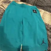 Nike Jordan Jumpman Teal Pockets SweatShorts Youth Boy's XL 13 - 15 Drawstring