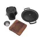 Mini BBQ Grill Set Anti Stick Food Grade Material Tabletop Grill For Travel GO