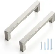 30 Pack Cabinet Handles Square Cabinets Cupboard Handles Brushed Nickel Drawer P