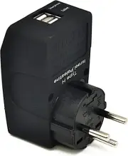 Ceptics 2 USB Israel Travel Adapter 4 in 1 Power Plug (Type H)- Universal Socket