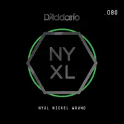 D'Addario NYXL Nickel Wound Electric Guitar Single String, .080