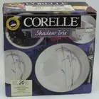 Vintage Corelle Coordinates SHADOW IRIS 20pc Dinnerware Set Service for 4 NOS