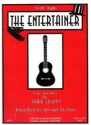 SCOTT JOPLIN THE ENTERTAINER SCORE AND PARTS FOR GUITAR QUARTET MUSIC BOOK NEW