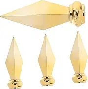 CANIGHT 4pcs Flagpole Topper Elegant Aluminum Alloy Flag Pole Heads for Outdoor Decoration Replacement for Hall Flagpoles Prevents Entanglement Durable Design