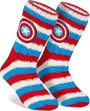 [Marvel] Mens Slipper Socks, Bed Socks with Sherpa Lining Non Slip - Mens Gifts
