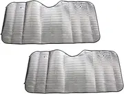 2Pcs Car Heat Insulation Sun Shade Foldable Windshield Sun Visor for Heat Protection Easy to Install Car Accessory Fits Windshields