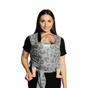 Moby Classic Wrap Baby/Newborn Cotton Fabric Body Travel Carrier Night Leopard