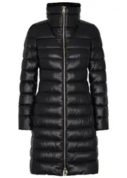 Herno Quilted Faux Fur-trimmed Shell Jacket - Black - 6 6