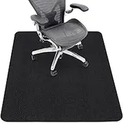 Sycoodeal Office Chair Mat for Hardwood/ Tile Floor,Computer Gaming Chair Mat,Large Floor Protector Rug,Anti-Slip,Easy to Clean,Black(48"x36")