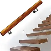 Wall Mounted Hand Railings for Stairs Solid Wood Staircase Handrails Banister - Complete Set, Home Corridor Stairs Railing 1m 2m 300cm 4m(4.3ft/130cm)