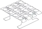 XIASABA Foldable Practical 29.0×22.0×6.0 16-Hole Folding Baking Rack Ice Cream Rack Stand Cone Cupcake For Wedding Birthday Large Capacity Folding Baking Rack