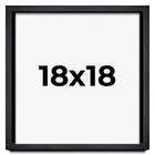 18x18 Shadow Box Frame Black | 1 Inches Deep Real Wood Farmhouse Shadowbox Displ