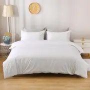 Linenova Cotton Blend White Quilt Cover Set