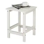36*36*47cm Square Side Table Patio Coffee Bistro Table Indoor Natural White US