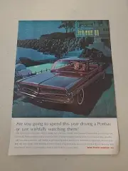 Pontiac Wide Track Print Ad 1963 8x11