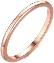 Jude Jewelers 1.5mm Stainless Steel Classical Plain Stackable Wedding Band Ring