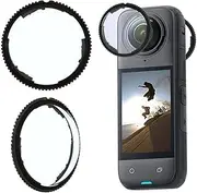 2Pcs Lens Guard for Insta360 X5, Removable Protective Lens Cover Full Coverage Screen Guard Scratch Prevention Dustproof High Transmittance Lens Cover (Glass Protection Lens)