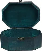 NOLITOY Box Wooden Storage Crates Green Wooden Retro Desktop Storage Case Storage Boxes for Shelves Wood Wood Chest